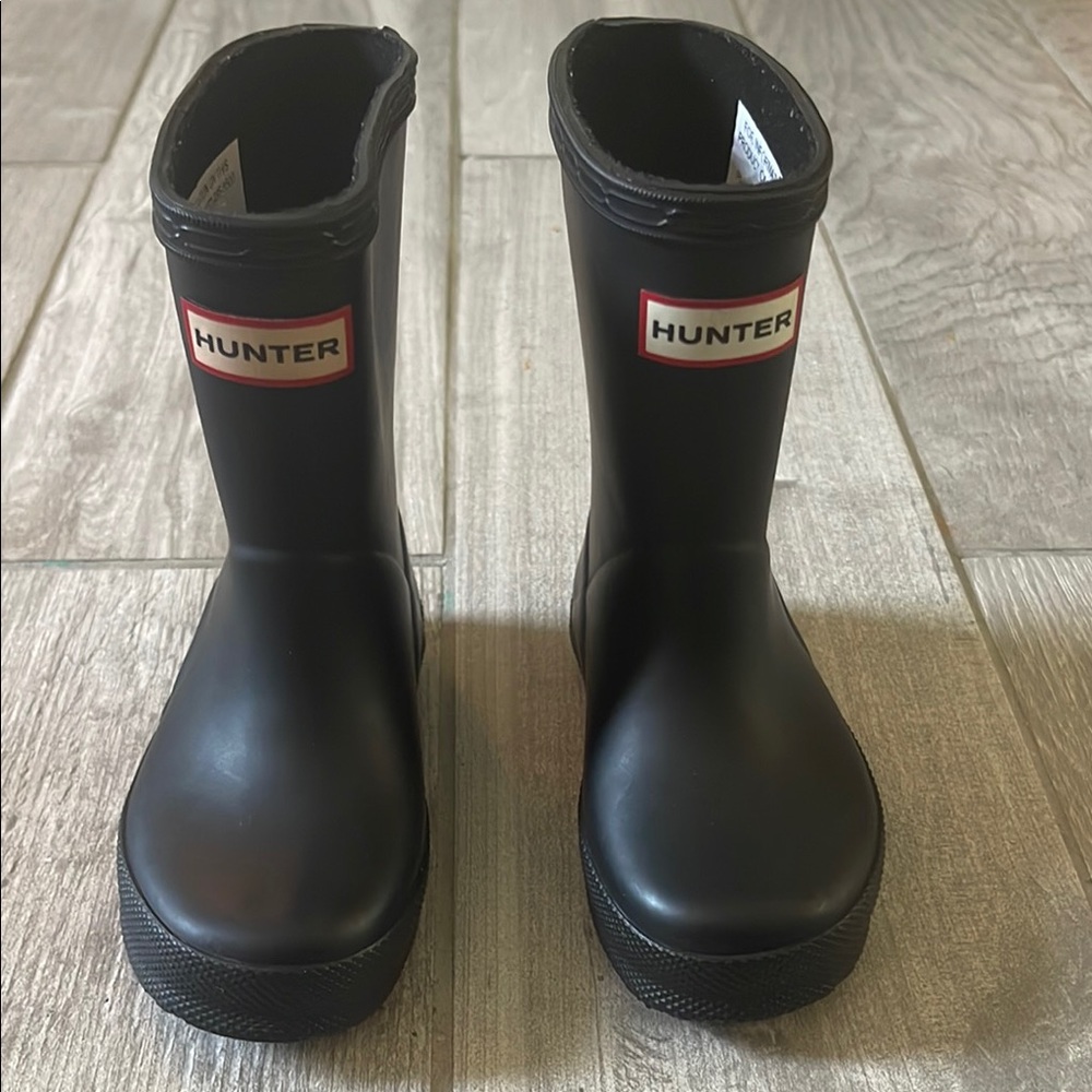 Toddler Hunter Black Rain Boots, Size 6